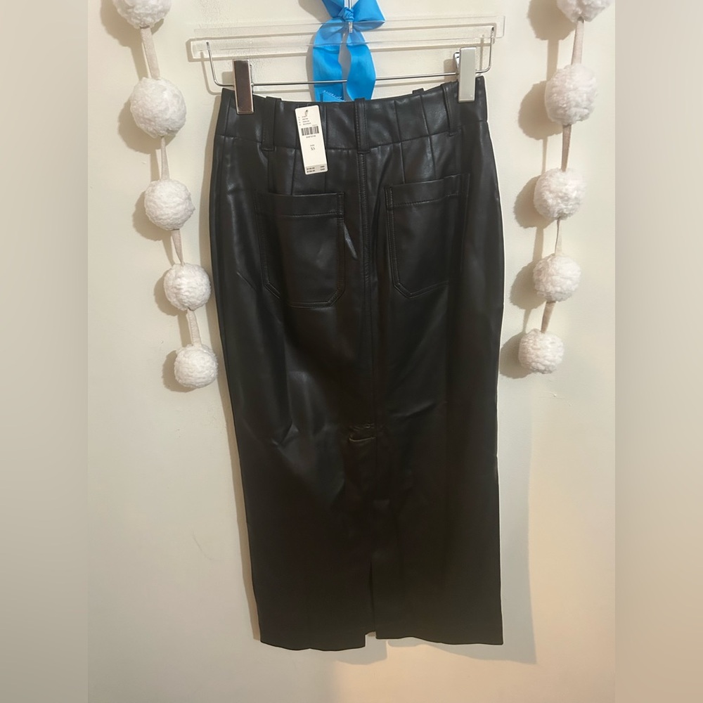 Anthropologie The Colette Faux Leather Maxi Skirt by Maeve NWT! - Picture 8 of 13